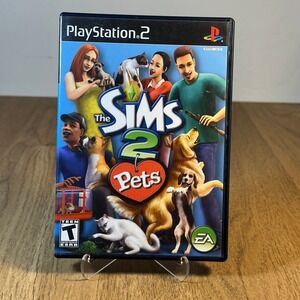 EA Games The Sims 2 Pets PlayStation 2 One Size Black Good Case and Art Only